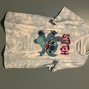 Stitch shirt blue tie die